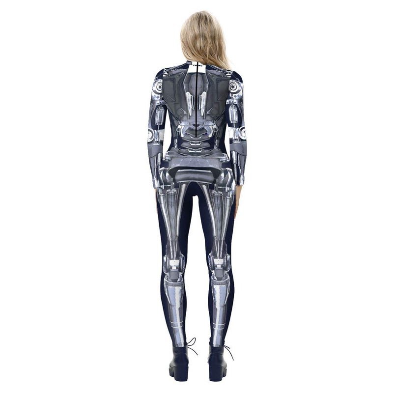 Sumtory Halloween Costumes for Women 3D Robot Simulation Print Full Body Jumpsuit M 2020#pattern4 Medium - Image 2